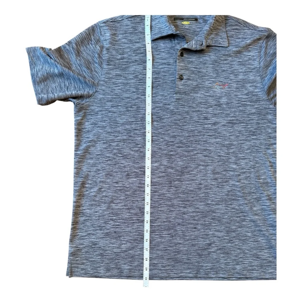 Greg Norman Play Dry Men's Gray Heathered Polo Shirt L - Picture 11 of 11
